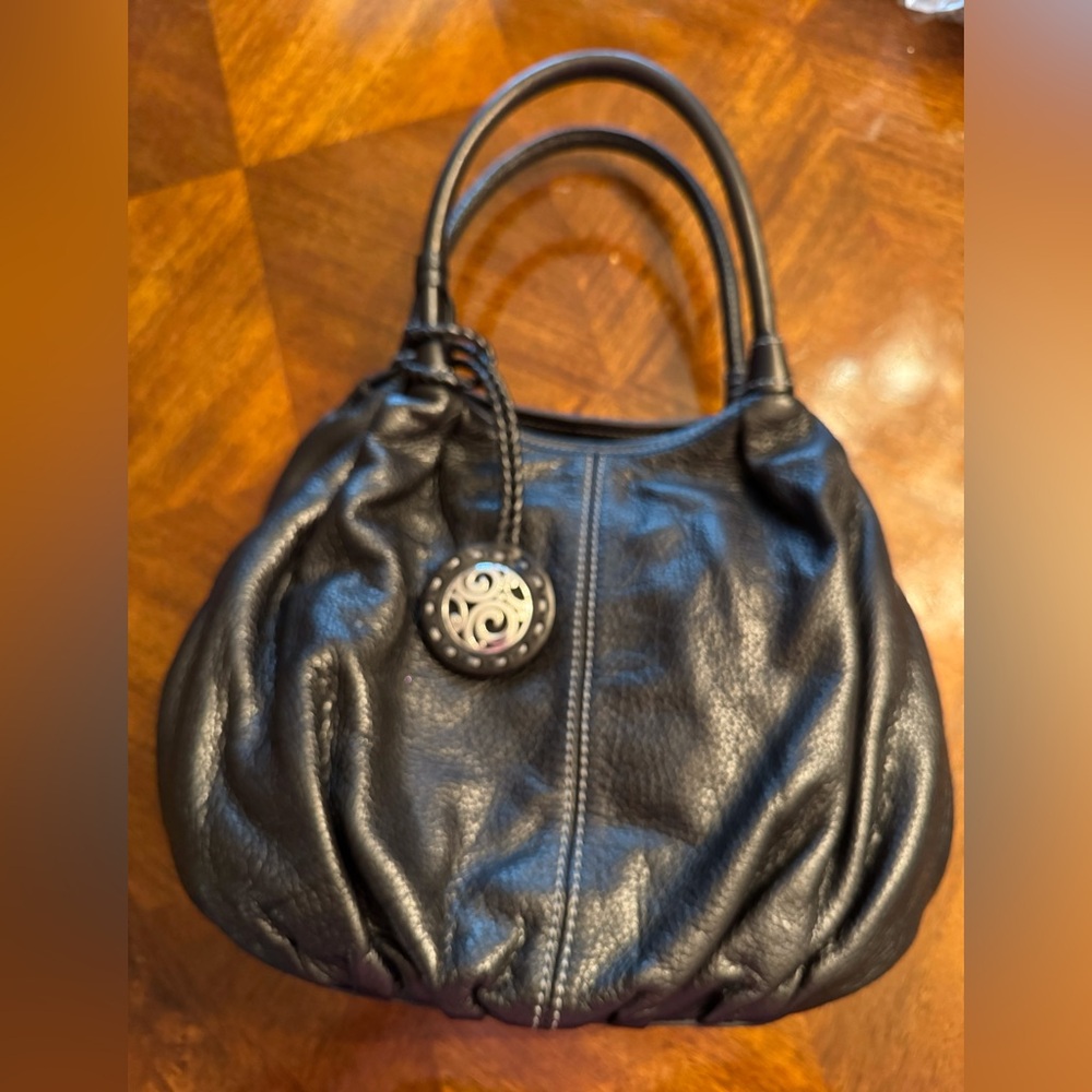EUC Brighton Tatum All Black Handbag RARE All Black